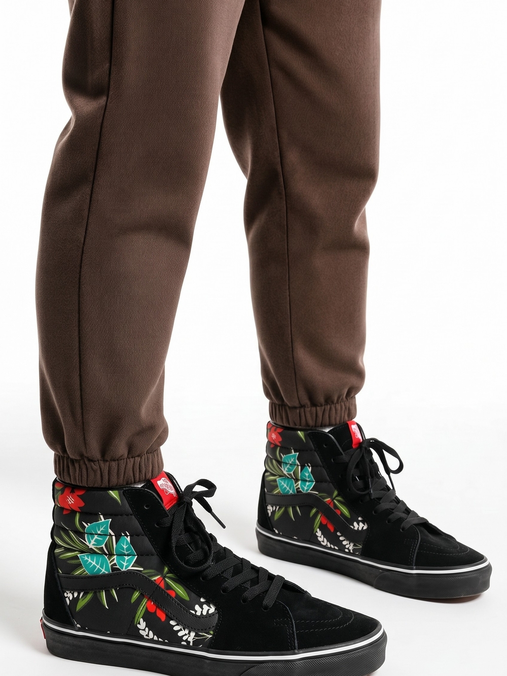 Vans Sk8-Hi Mens VS 15 Black Tropical Floral High Tops Skate Sneakers Size 15